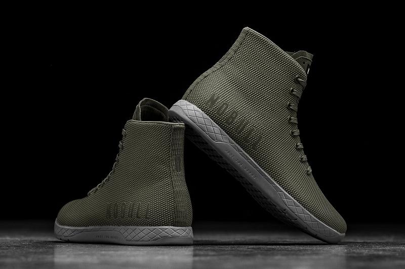 Nobull High-Top Army Grey Men's Trainers Grey | USA Z1408U